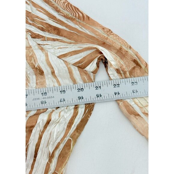 Cache‎ Crinkle Pleated Button Front Satin Blouse Size M Boho Artsy Hippie Y2K - Picture 8 of 8